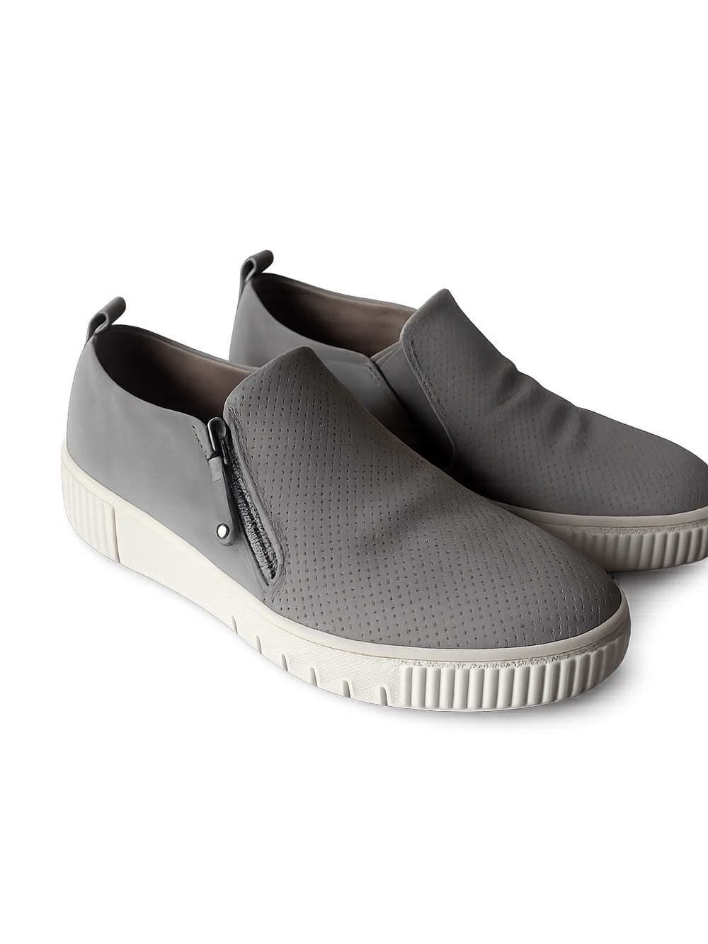 Naturalizer Woman’s Gray Slip-On Perforated Casual Sneakers